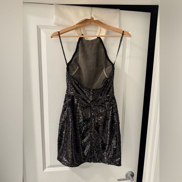 NWOT BRONX AND BANCO Wednesday Sequin Halterneck Mini Dress - Picture 14 of 16